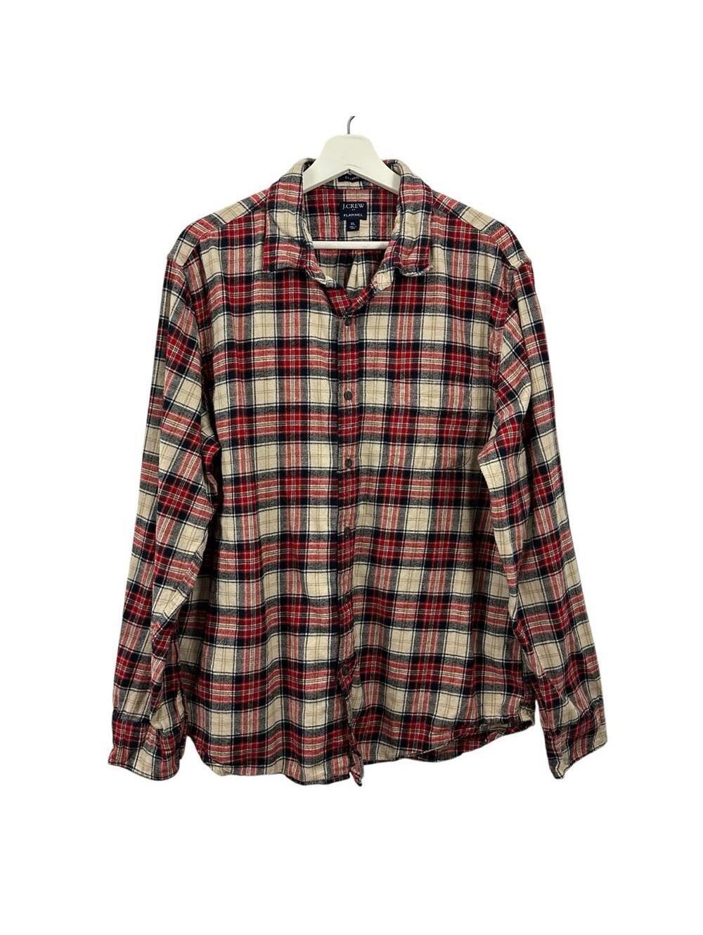 J. Crew Men’s Flannel Plaid Button Down Shirt Size XL